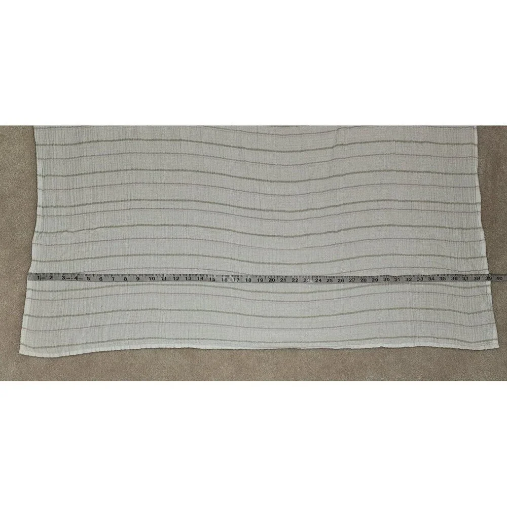 Aden & Anais White Purple Gray Stripe Muslin Cotton Swaddle Blanket Baby Lovey